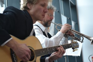 Chai For Two are Knud Stuwe and David Mowat, performing at M Shed Bristol